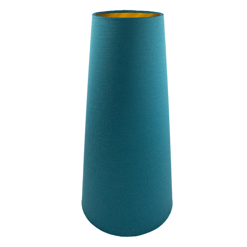 Teal Satin Tall Tapered Lampshade