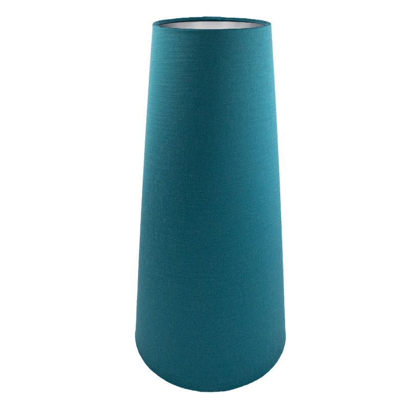 Teal Satin Tall Tapered Lampshade