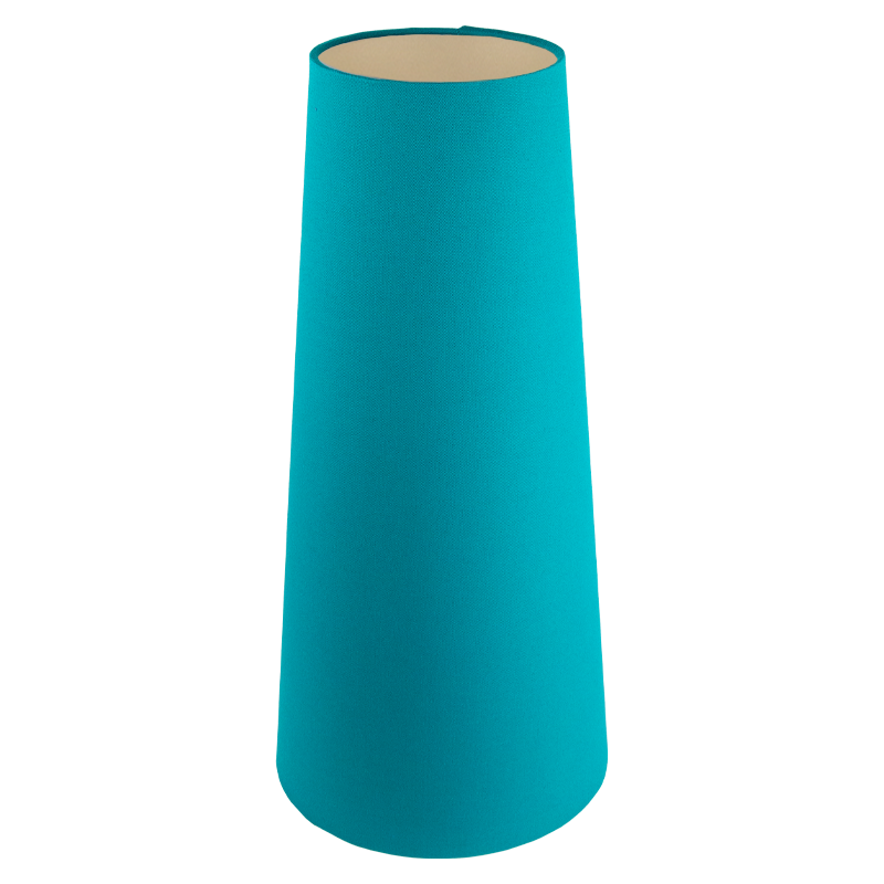 Teal Cotton Tall Tapered Lampshade