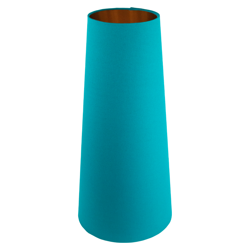 Teal Cotton Tall Tapered Lampshade