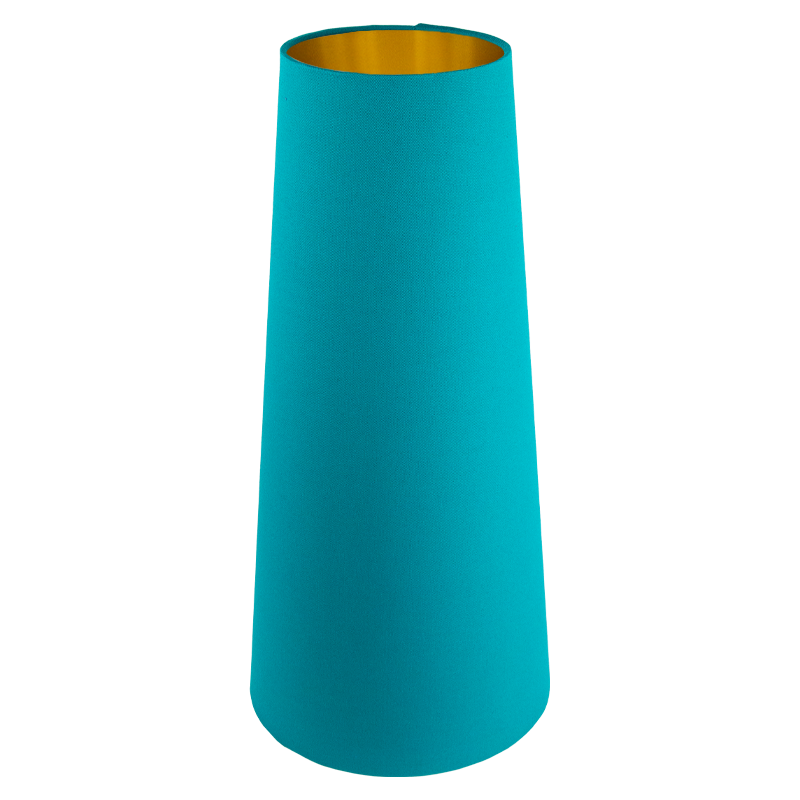 Teal Cotton Tall Tapered Lampshade