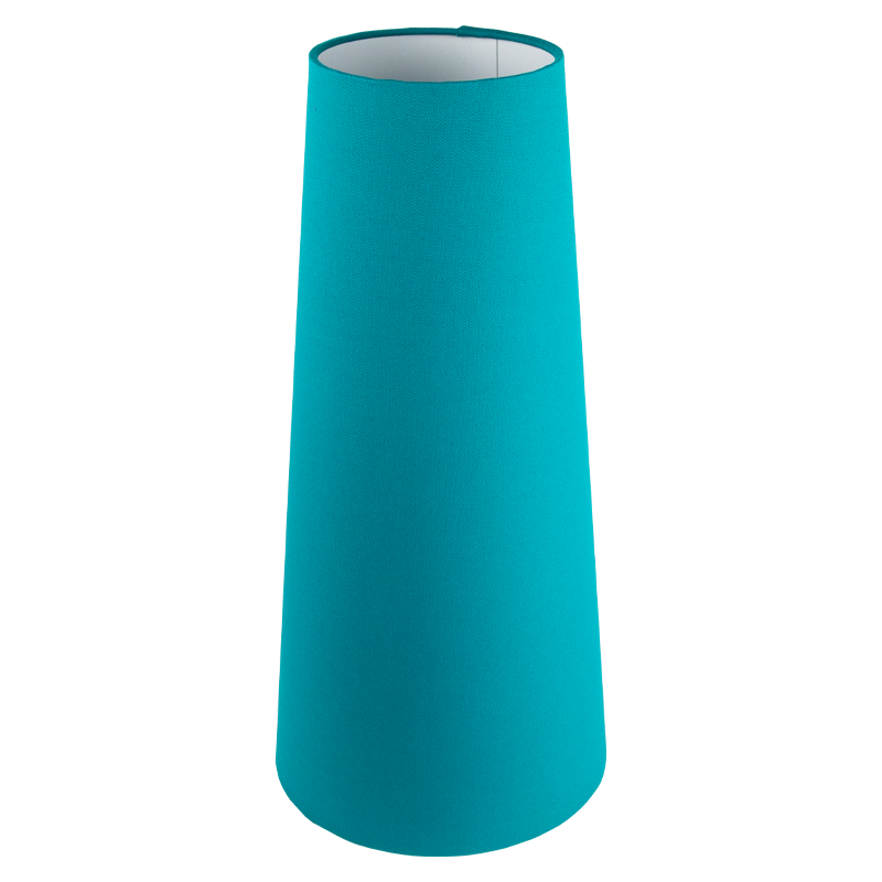 Teal Cotton Tall Tapered Lampshade