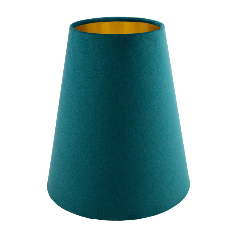 Teal Velvet Tall Empire Lampshade