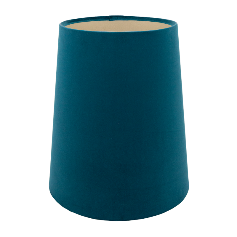 Teal Velvet Tall French Drum Lampshade