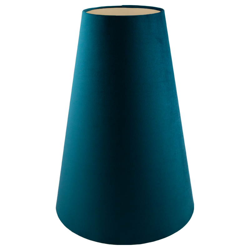 Teal Velvet Tall Tapered Lampshade