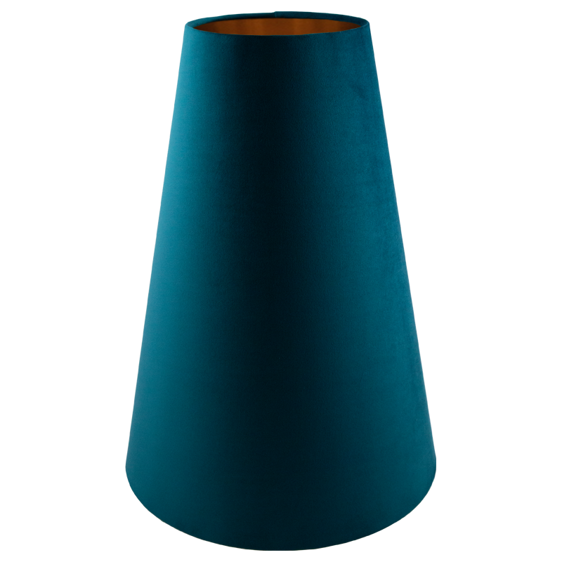 Teal Velvet Tall Tapered Lampshade