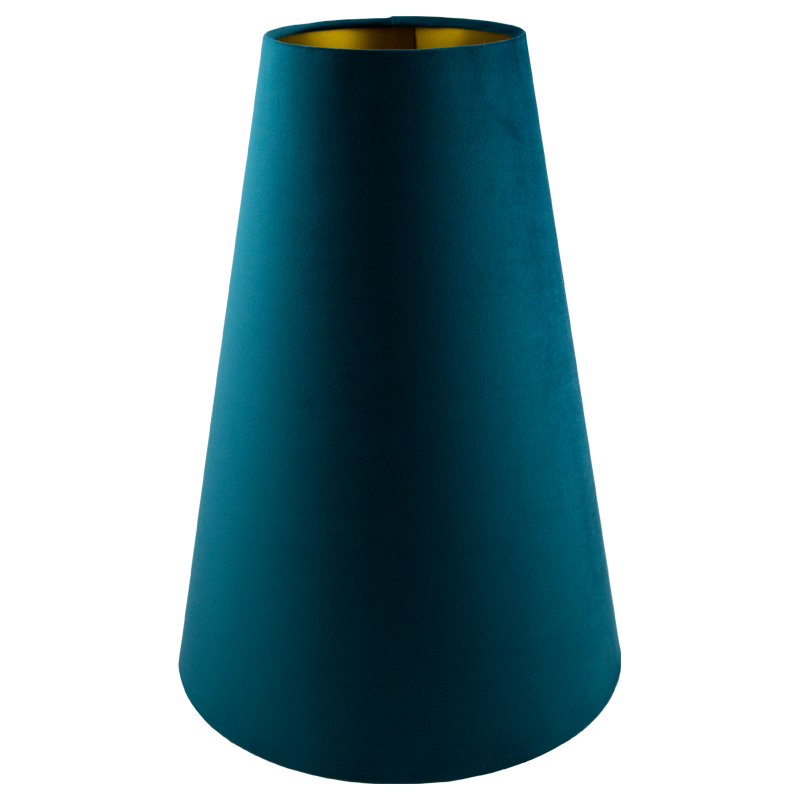 Teal Velvet Tall Tapered Lampshade