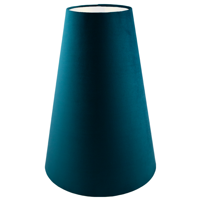 Teal Velvet Tall Tapered Lampshade