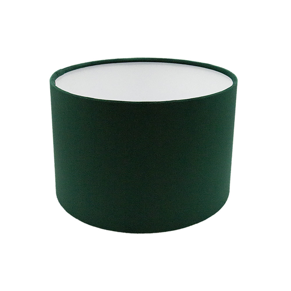 Voyage Emerald Green Velvet Drum Lampshade