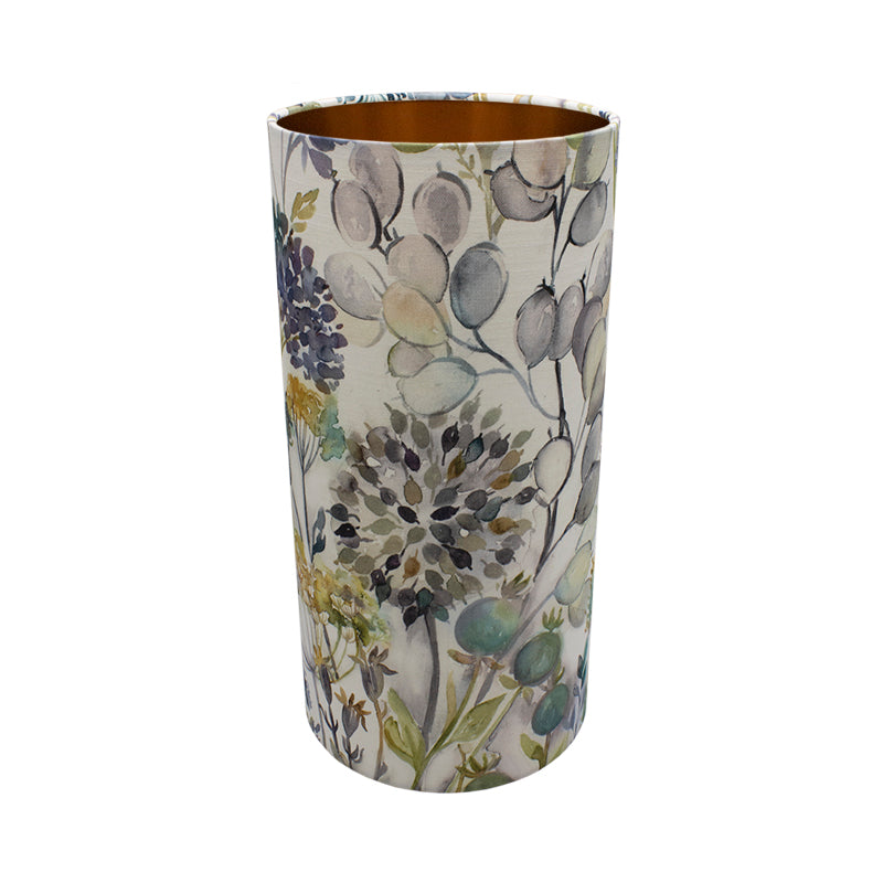 Voyage Hedgerow Blue Tall Drum Lampshade