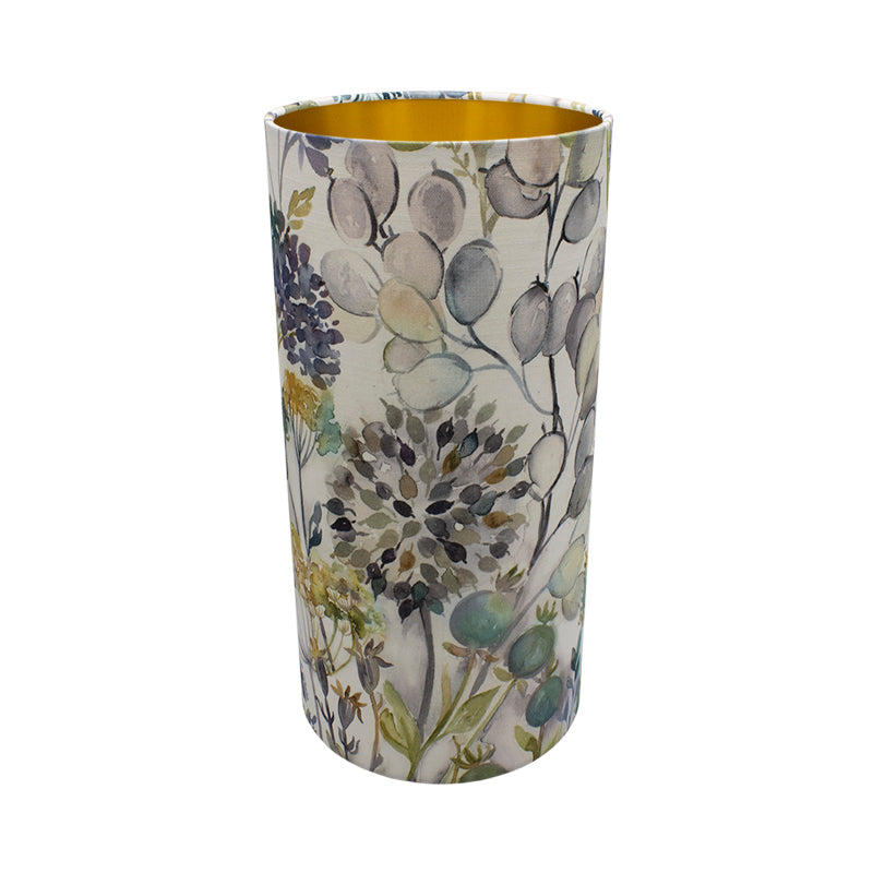 Voyage Hedgerow Blue Tall Drum Lampshade