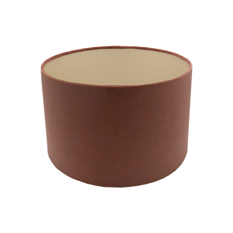 Blush Pink Velvet Drum Lampshade Brushed Champagne Inner