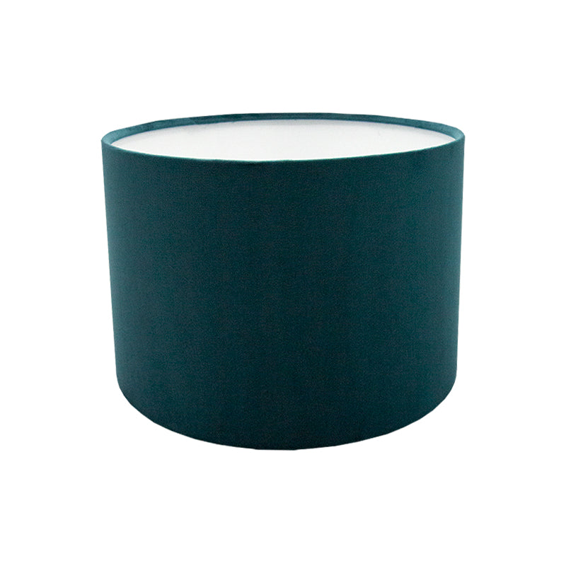 Voyage Teal Velvet Drum Lampshade