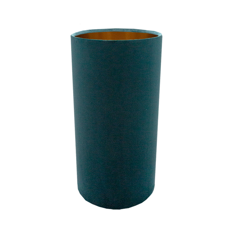 Teal Velvet Tall Drum Lampshade