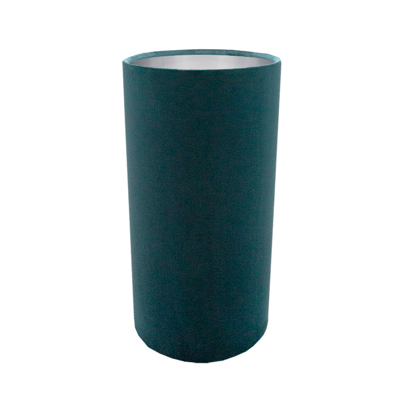 Teal Velvet Tall Drum Lampshade
