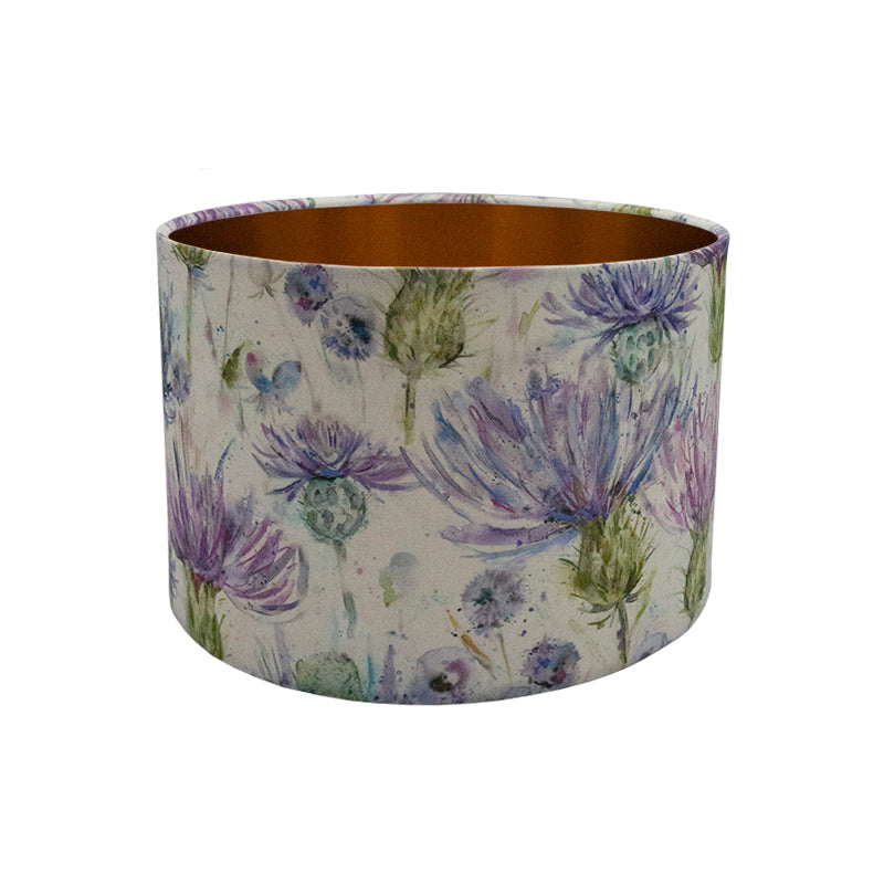 Voyage Thistle Floral Drum Lampshade