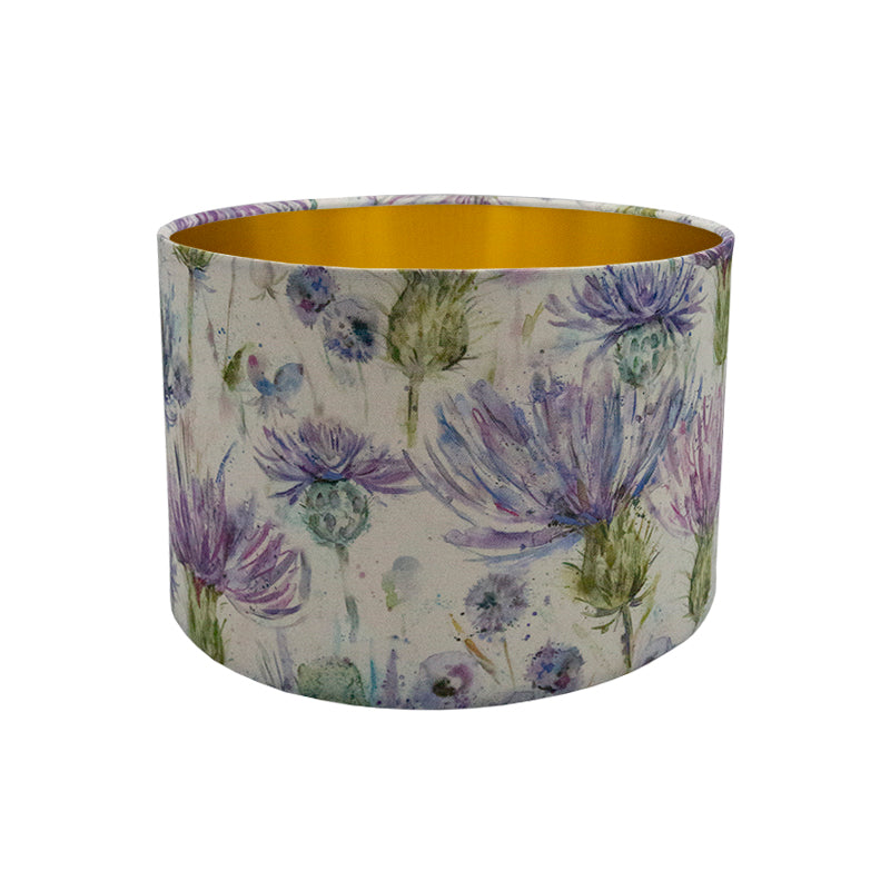 Voyage Thistle Floral Drum Lampshade