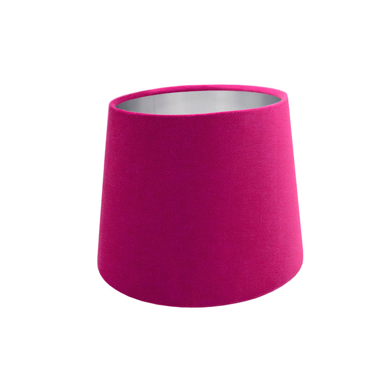 Fuchsia Bright Pink Velvet French Drum Lampshade