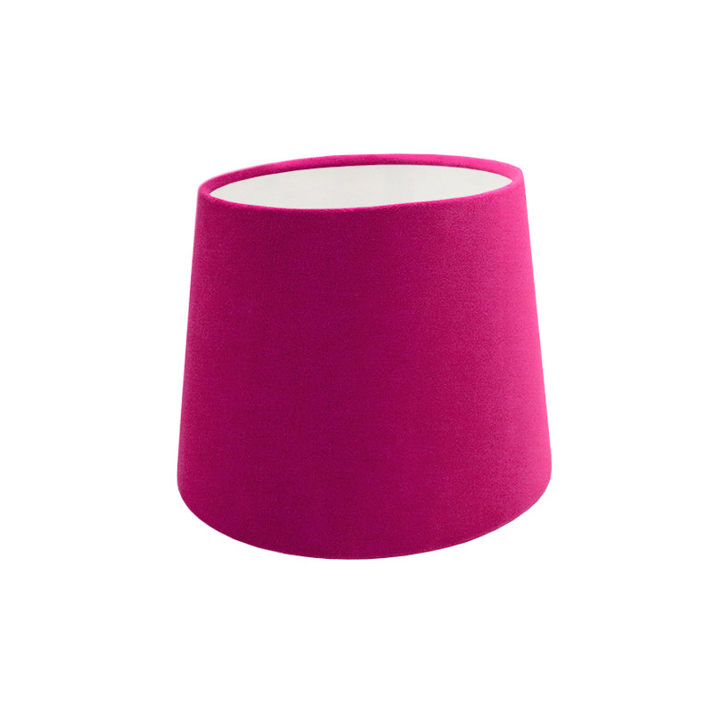 Fuchsia Bright Pink Velvet French Drum Lampshade