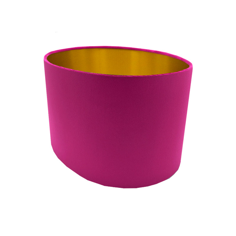 Fuchsia Bright Pink Velvet Oval Lampshade