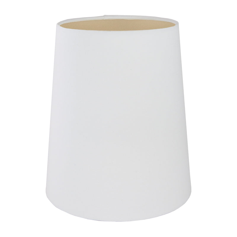 White Cotton Tall French Drum Lampshade
