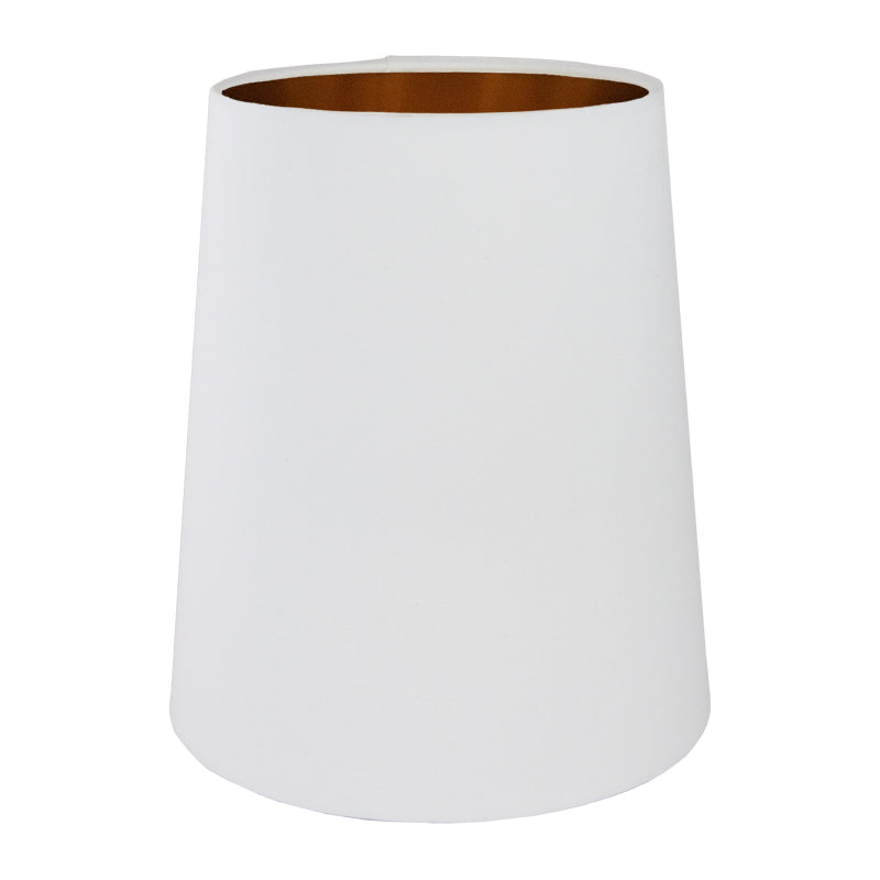 White Cotton Tall French Drum Lampshade