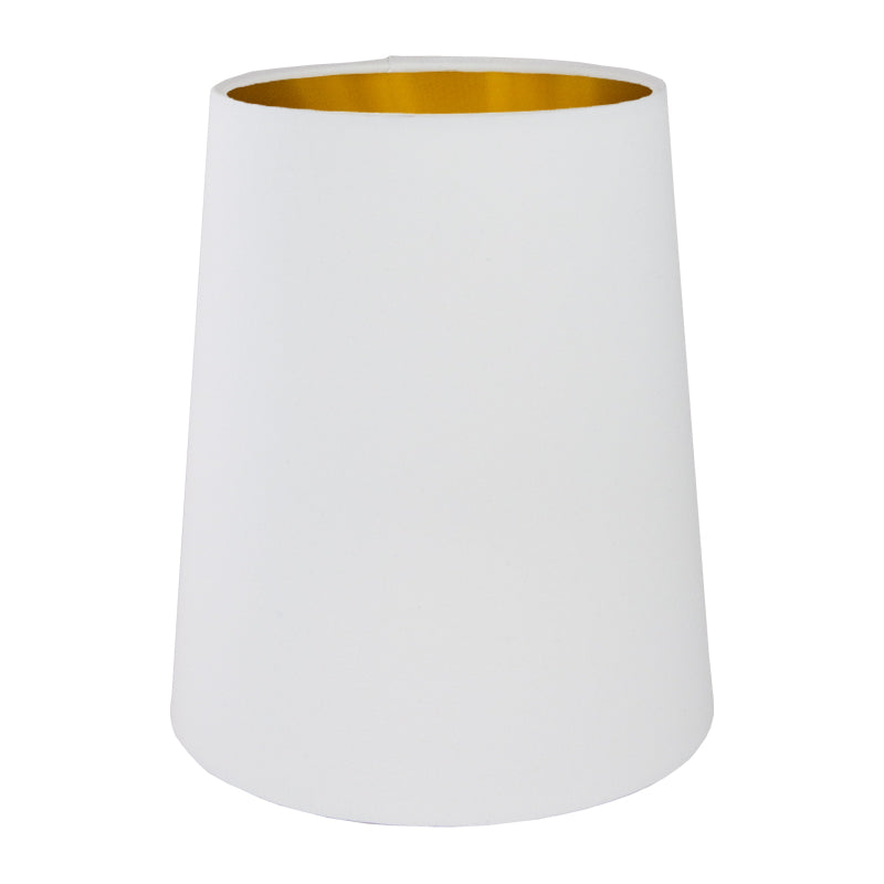 White Cotton Tall French Drum Lampshade