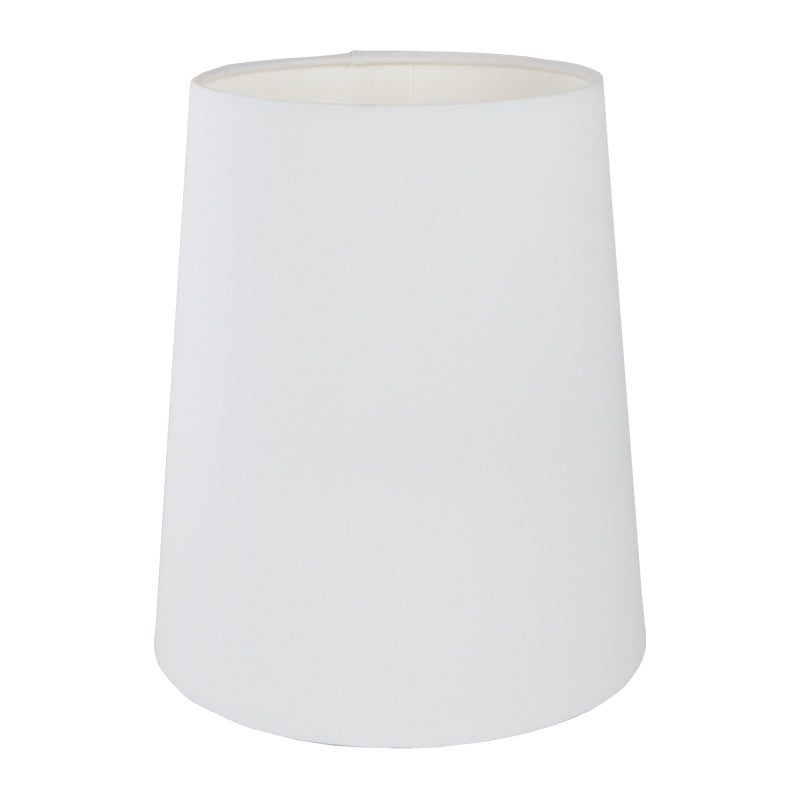 White Cotton Tall French Drum Lampshade