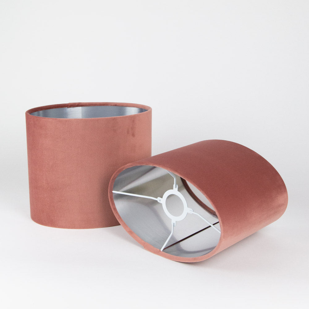 Navy Blue Velvet Oval Lampshade