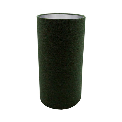 Toad Green Herringbone Tall Drum Lampshade Silver Inner