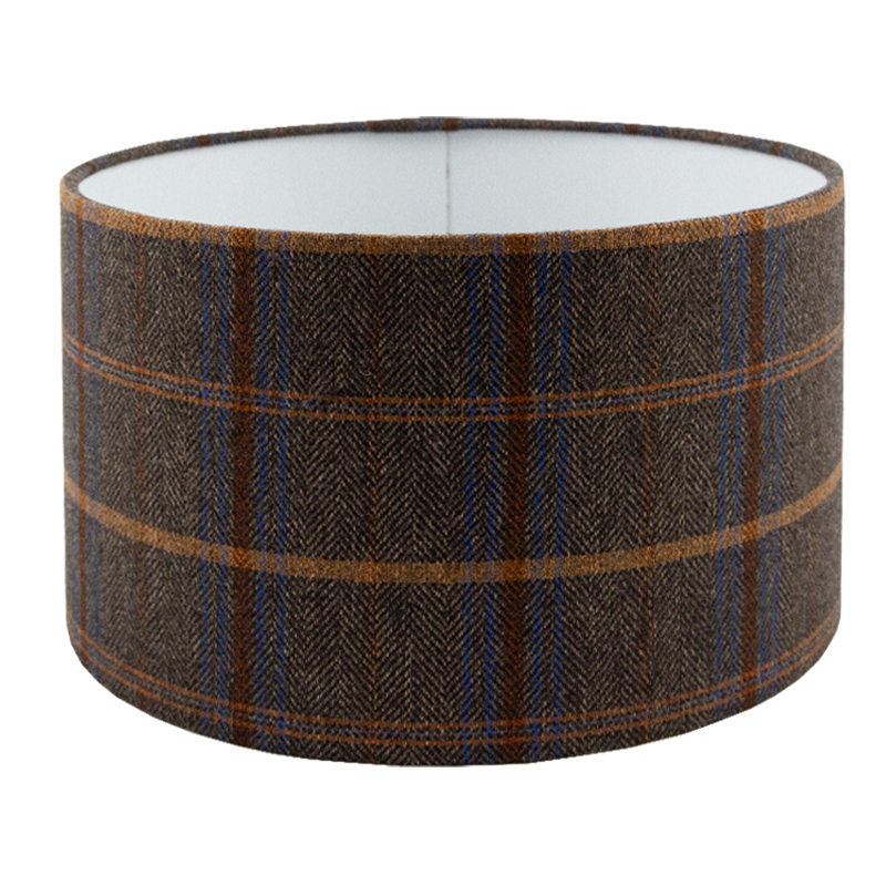 Margo Umber Tartan Drum Lampshade
