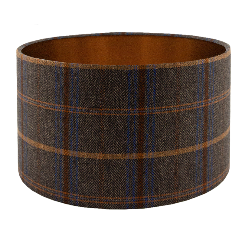 Margo Umber Tartan Drum Lampshade