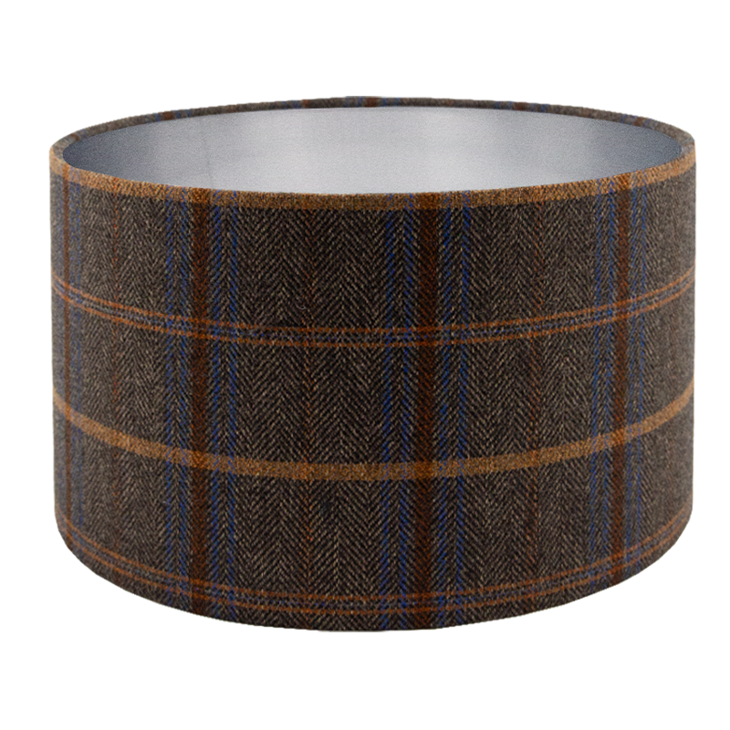 Margo Umber Tartan Drum Lampshade