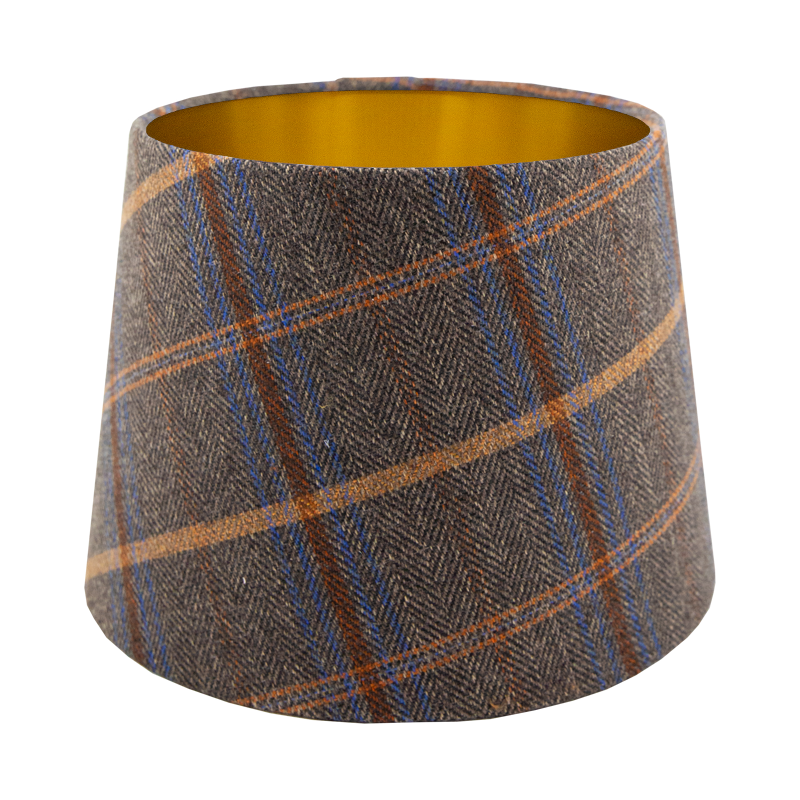 Margo Umber Tartan French Drum Lampshade