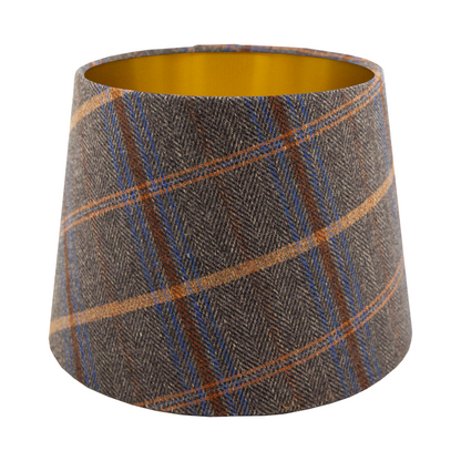 Margo Umber Tartan French Drum Lampshade