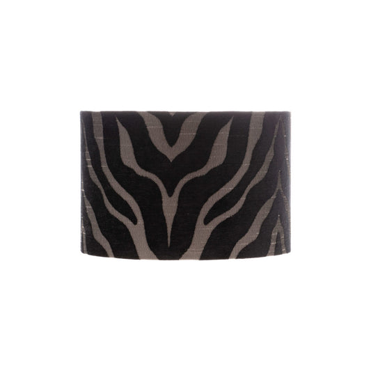 Tiger Stripe Black Grey Drum Lampshade
