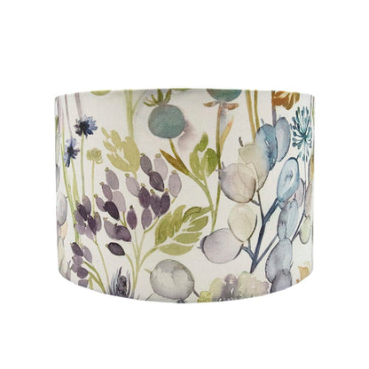 Voyage Hedgerow Sky Blue Floral Drum Lampshade