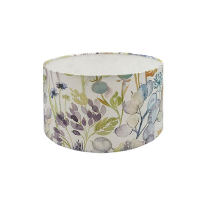 Voyage Hedgerow Sky Blue Floral Drum Lampshade