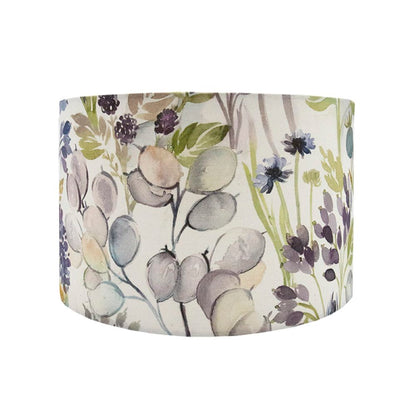 Voyage Hedgerow Sky Blue Floral Drum Lampshade