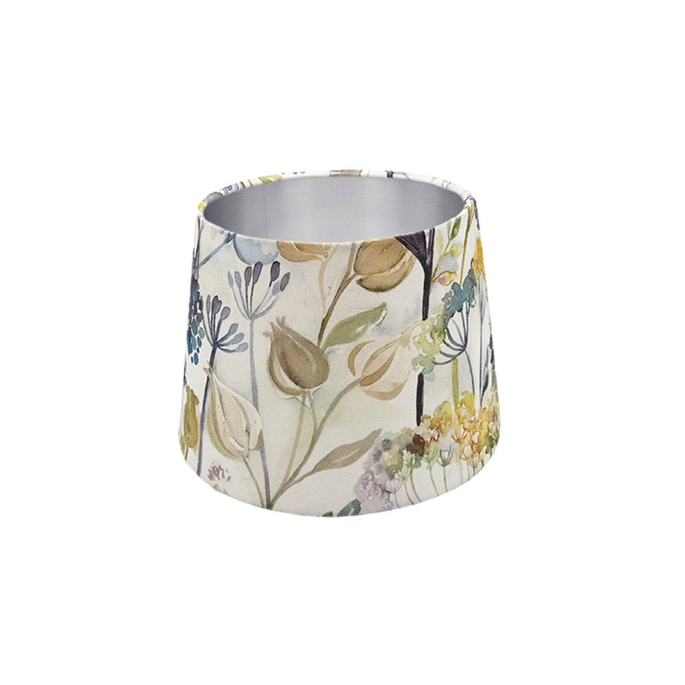 Voyage Hedgerow Blue French Drum Lampshade Silver Inner