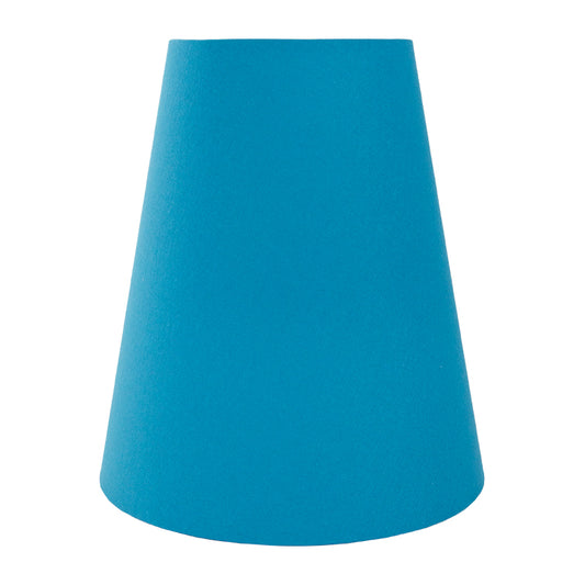 Aqua Blue Cotton Tall Empire Lampshade