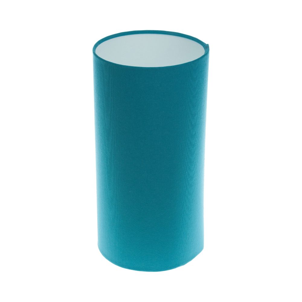 Aqua Blue Tall Drum Lampshade