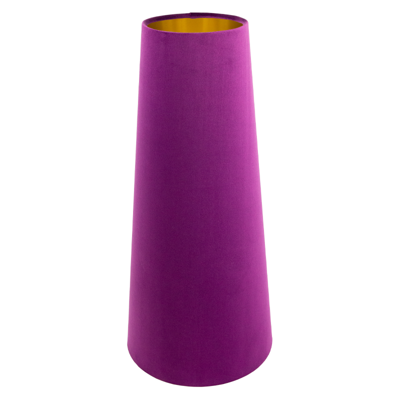 Aubergine Velvet Tall Tapered Lampshade