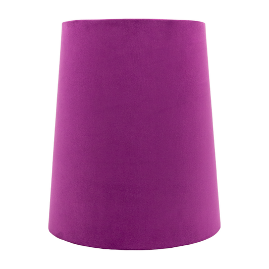 Aubergine Velvet Tall French Drum Lampshade
