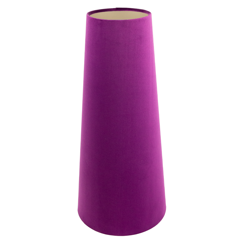 Aubergine Velvet Tall Tapered Lampshade