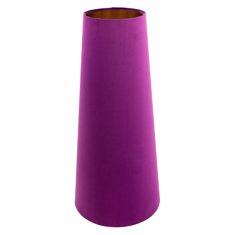 Aubergine Velvet Tall Tapered Lampshade