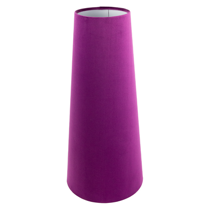 Aubergine Velvet Tall Tapered Lampshade