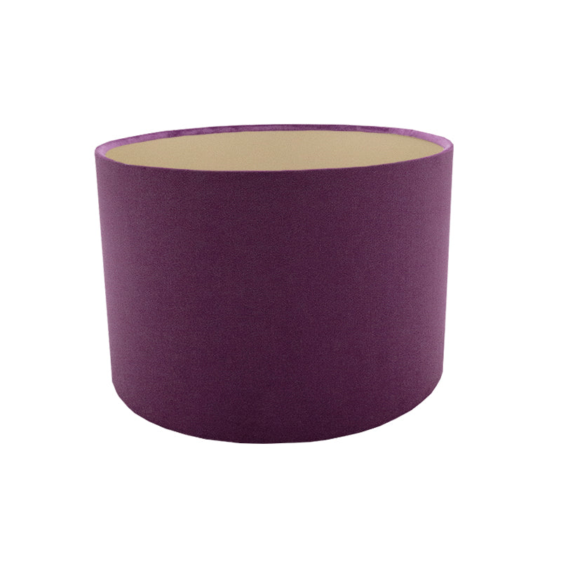 Aubergine Velvet Drum Lampshade