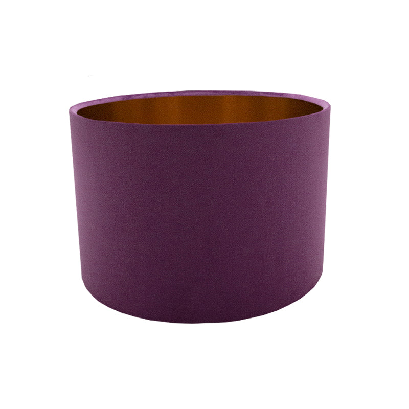 Aubergine Velvet Drum Lampshade