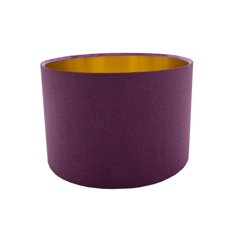 Aubergine Velvet Drum Lampshade